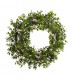 18” Mini Ivy & Floral Double Ring Wreath